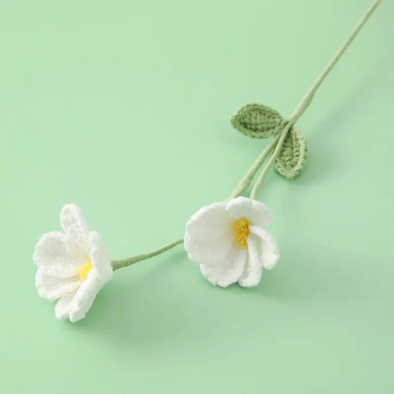 2 Fleurs Tricotées | Artiflora Blanc