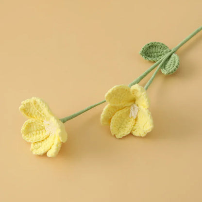 2 Fleurs Tricotées | Artiflora Jaune
