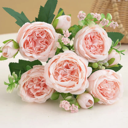 5 Roses Artificielles | Artiflora Champagne