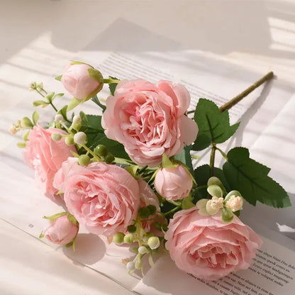 5 Roses Artificielles | Artiflora Rose