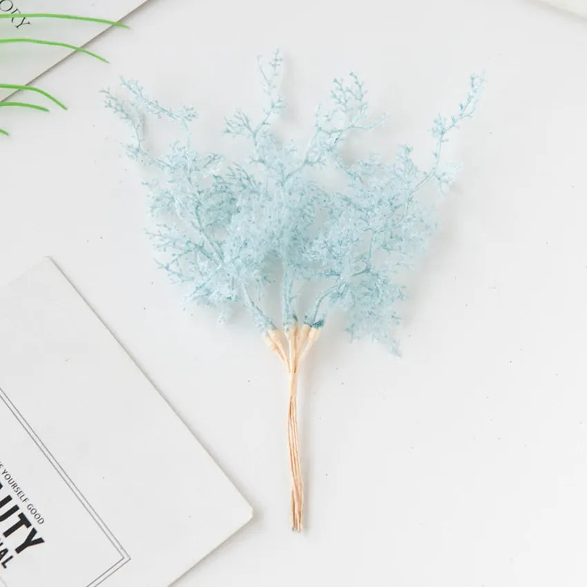 6Pcs Fleurs Séchées | Artiflora Bleu