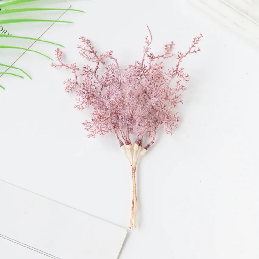 6Pcs Fleurs Séchées | Artiflora Rose Foncé
