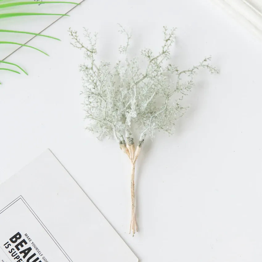 6Pcs Fleurs Séchées | Artiflora Vert