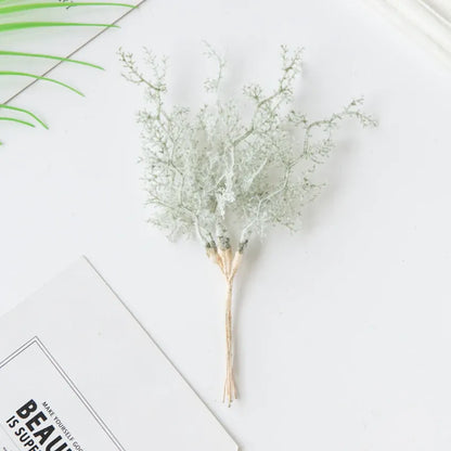 6Pcs Fleurs Séchées | Artiflora Vert
