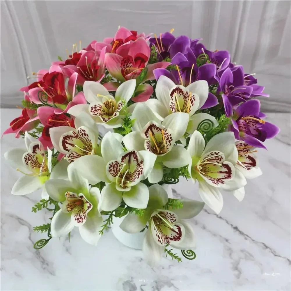 8Pcs d'Orchidées Artificielles | Artiflora
