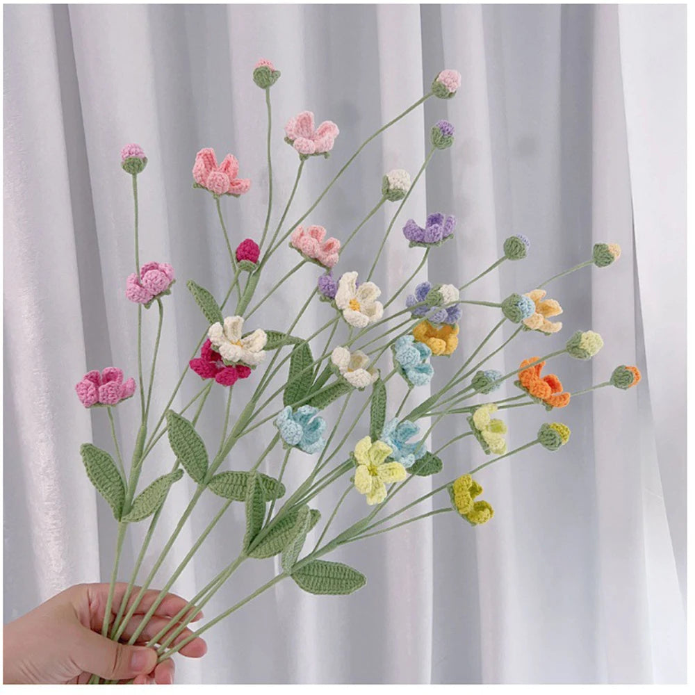 Tige de petites Fleurs Tricotées