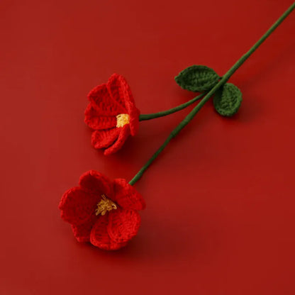 Tige de Fleur Tricotée | Artiflora Rouge