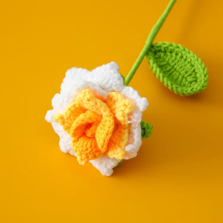 Rose Tricotée Bicolore