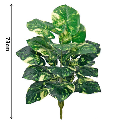 Alocasia Artificiel Verte et Blanche