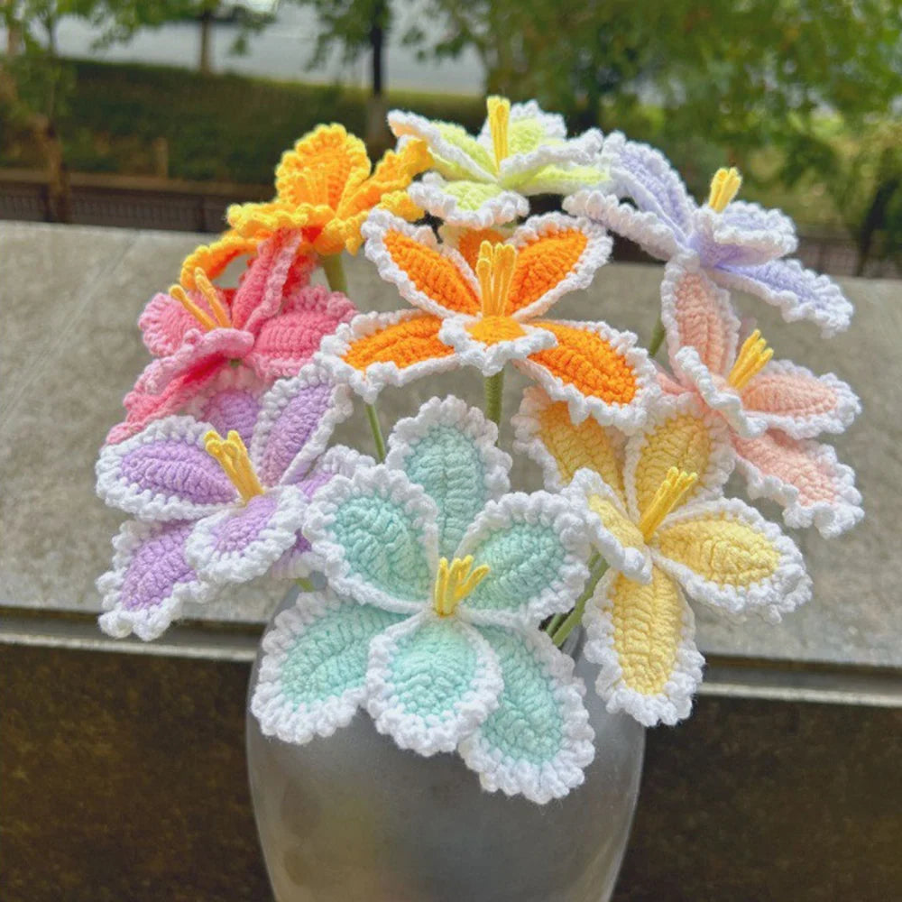 Fleur Tricotée avec Contour