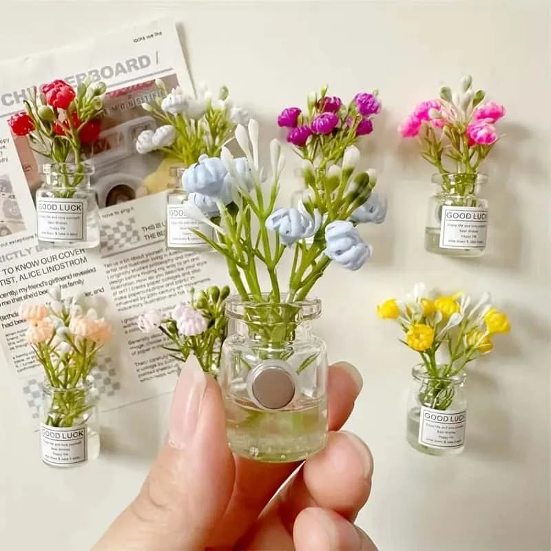 Lot de 8 mini fleurs artificielles