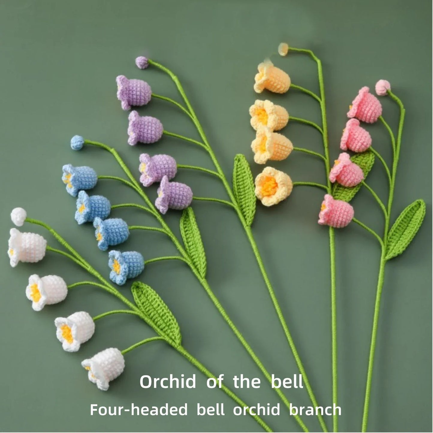 Tige de 5 fleurs Tricotées