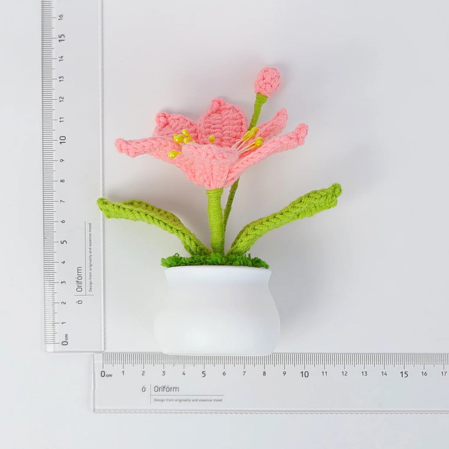 Fleur en Pot Tricotée