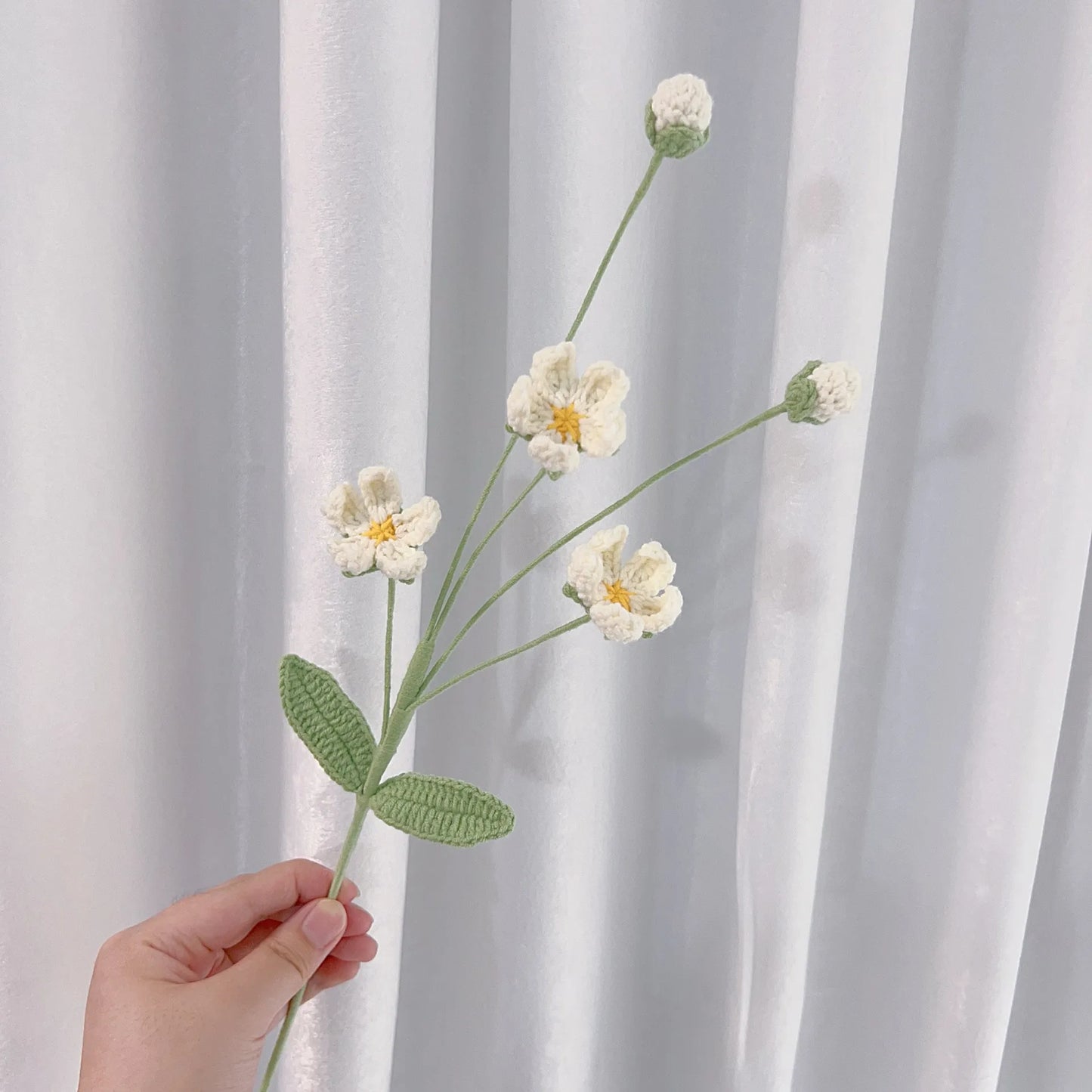 Tige de petites Fleurs Tricotées