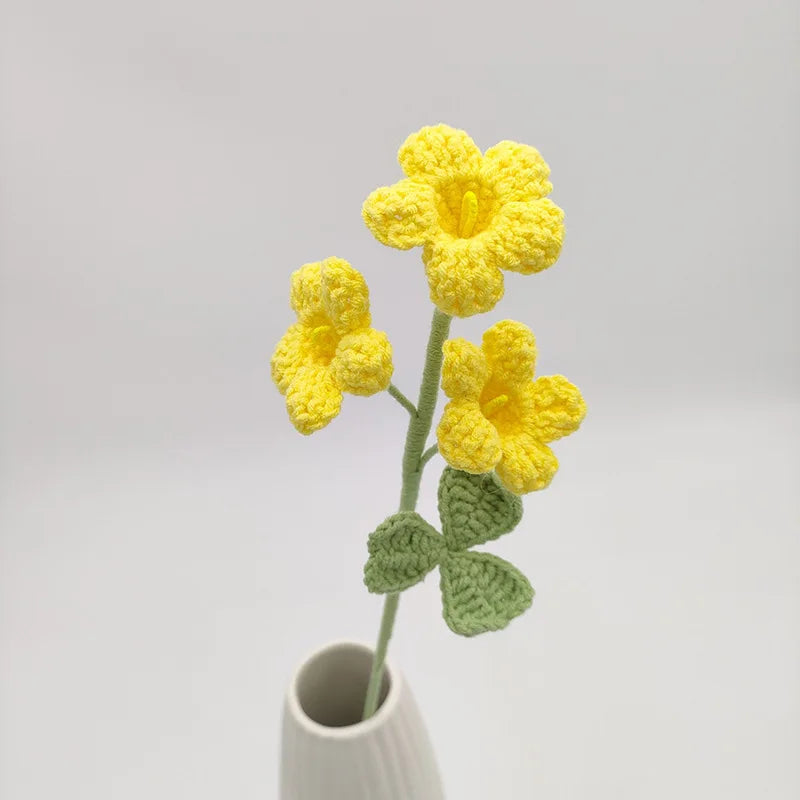 Tige de 3 Fleurs Tricotée