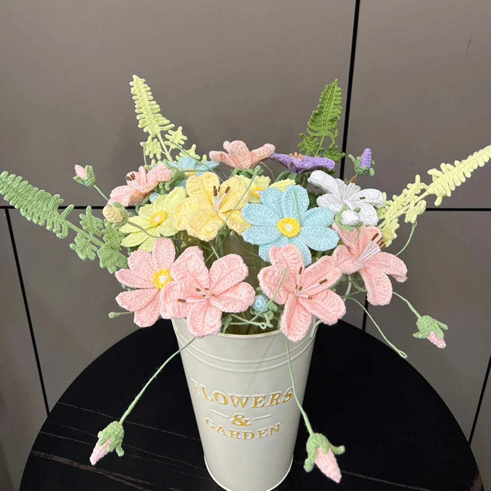 Couple de deux Fleurs Tricotée