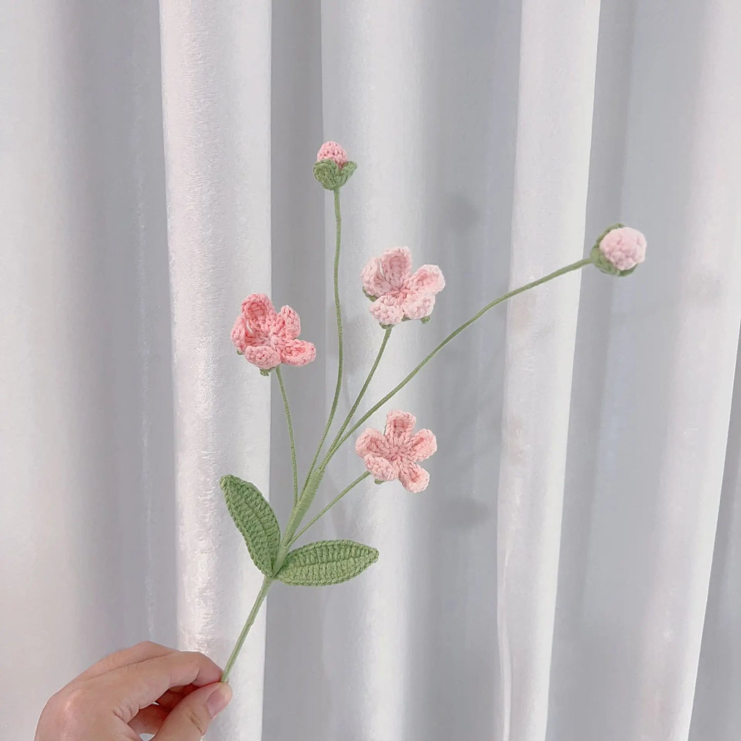 Tige de petites Fleurs Tricotées