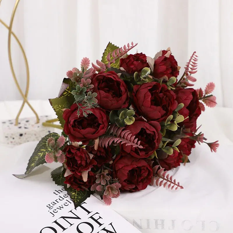 Bouquets de Roses Artificielles Sobre | Artiflora Rouge