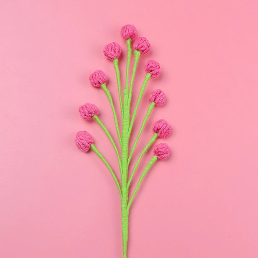 Tige de Mini Fleurs Tricotées