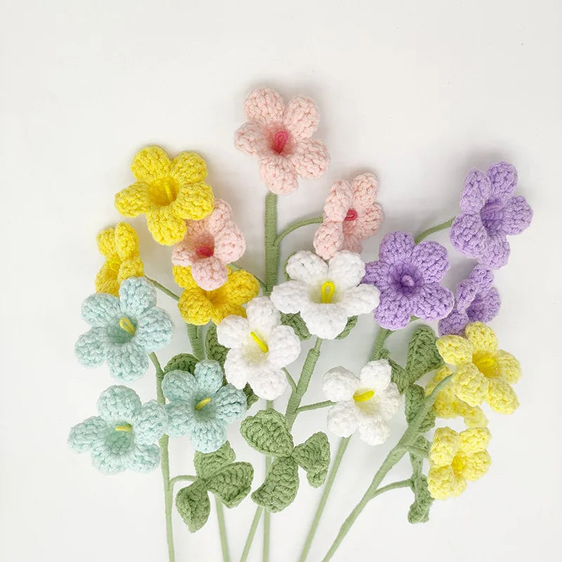 Tige de 3 Fleurs Tricotée