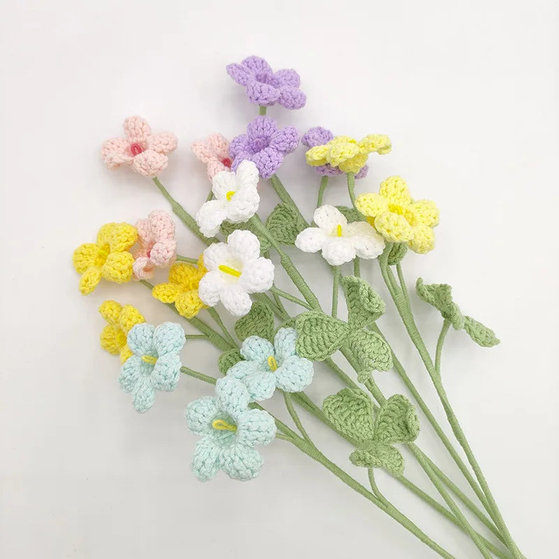 Tige de 3 Fleurs Tricotée