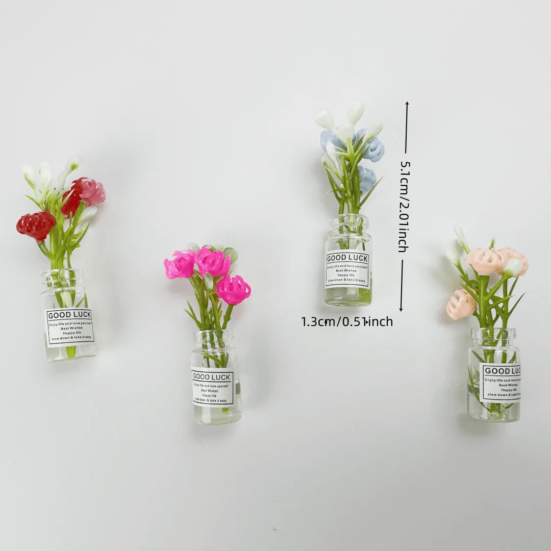 Lot de 8 mini fleurs artificielles