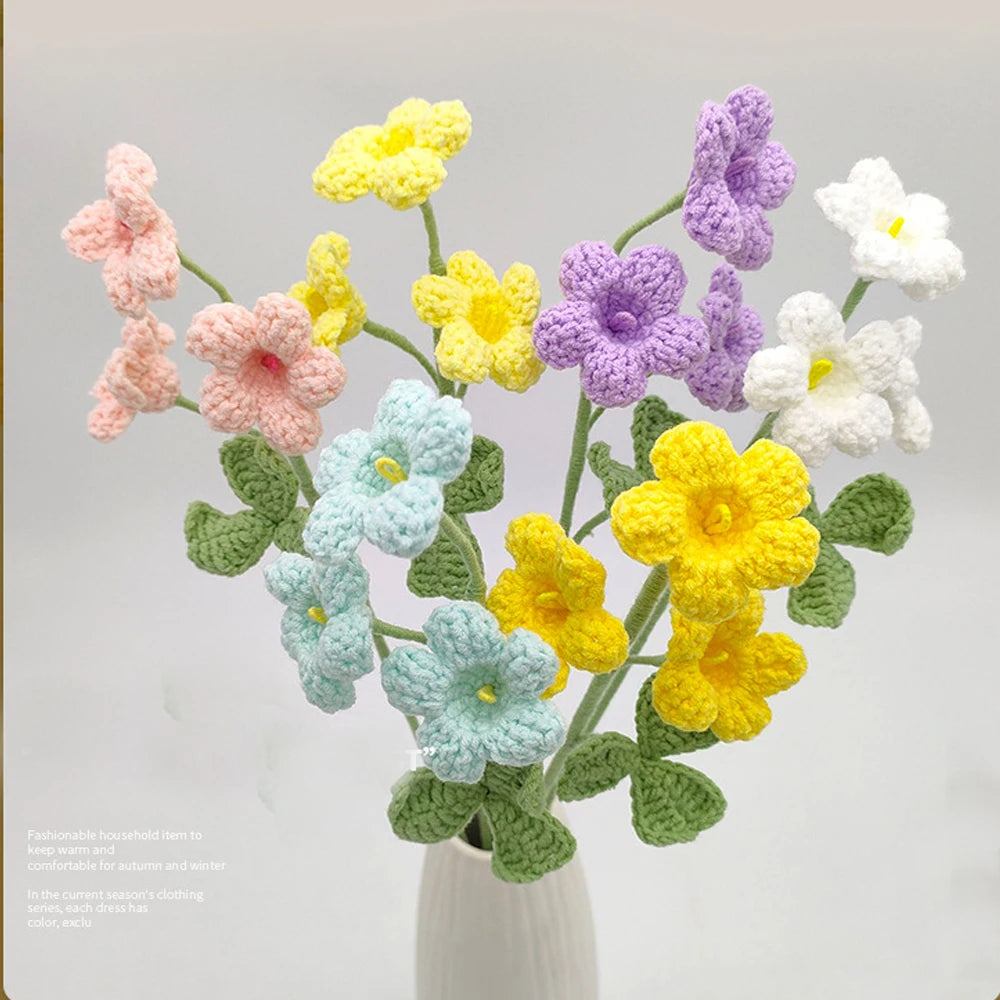 Tige de 3 Fleurs Tricotée