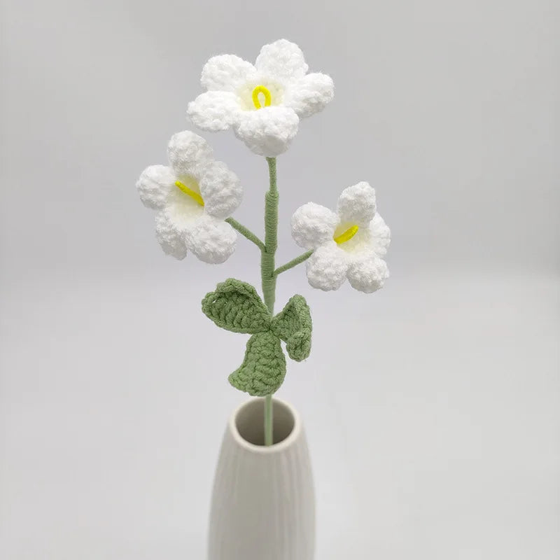 Tige de 3 Fleurs Tricotée