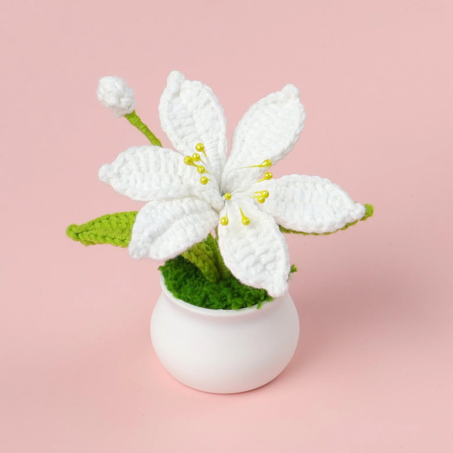 Fleur en Pot Tricotée