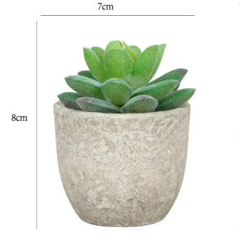 Lot de 4 plantes succulentes artificielles
