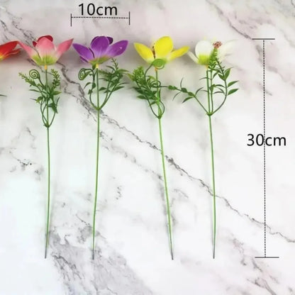 8Pcs d'Orchidées Artificielles