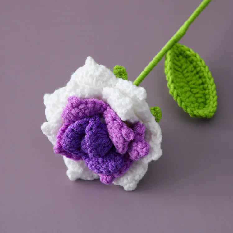 Rose Tricotée Bicolore