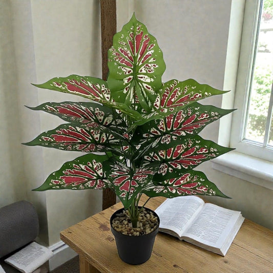 Alocasia Artificiel Rouge | Artiflora
