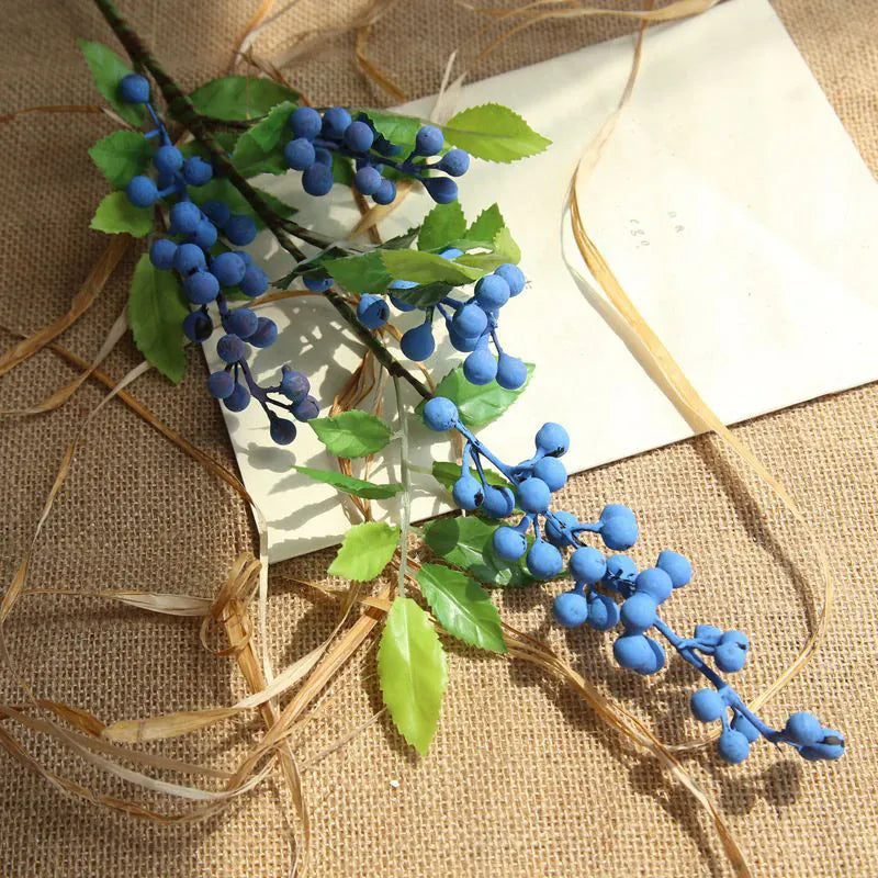 Baies de Noël artificielles | Artiflora Bleue