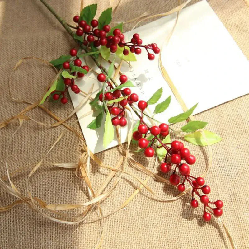 Baies de Noël artificielles | Artiflora Rouge