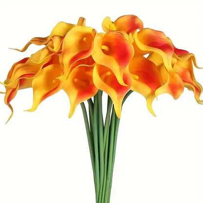 Bouquet Arum Artificiel Orange / 10 pcs