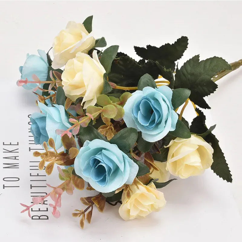 Bouquet Bicolore de Roses | Artiflora Bleu Clair