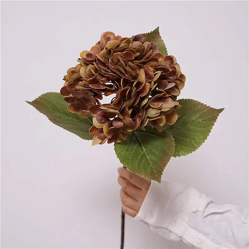 Bouquet d'Hortensia Artificielles | Artiflora Marron / 4