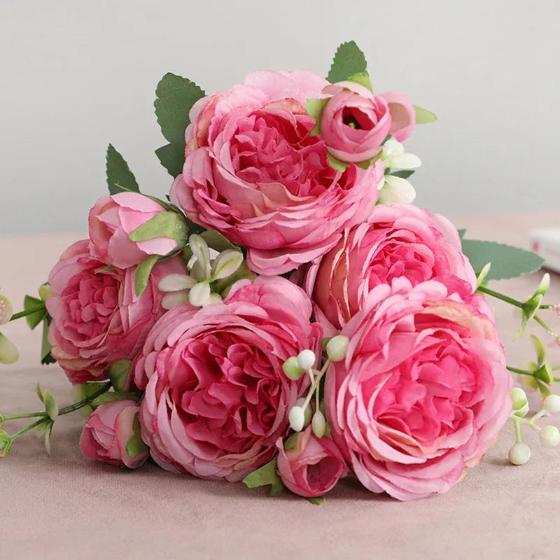 Bouquet de 5 Roses Artificielles | Artiflora