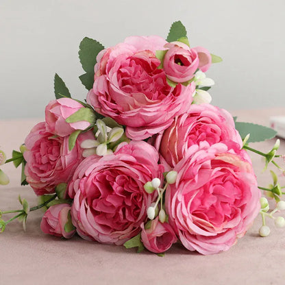 Bouquet de 5 Roses Artificielles | Artiflora