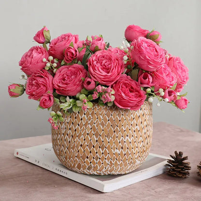 Bouquet de 5 Roses Artificielles | Artiflora