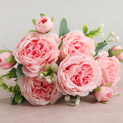 Bouquet de 5 Roses Artificielles | Artiflora