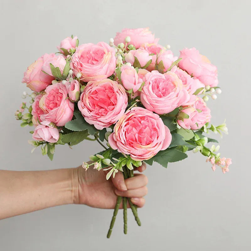 Bouquet de 5 Roses Artificielles | Artiflora