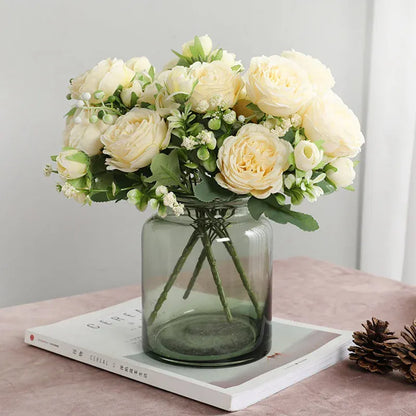 Bouquet de 5 Roses Artificielles | Artiflora