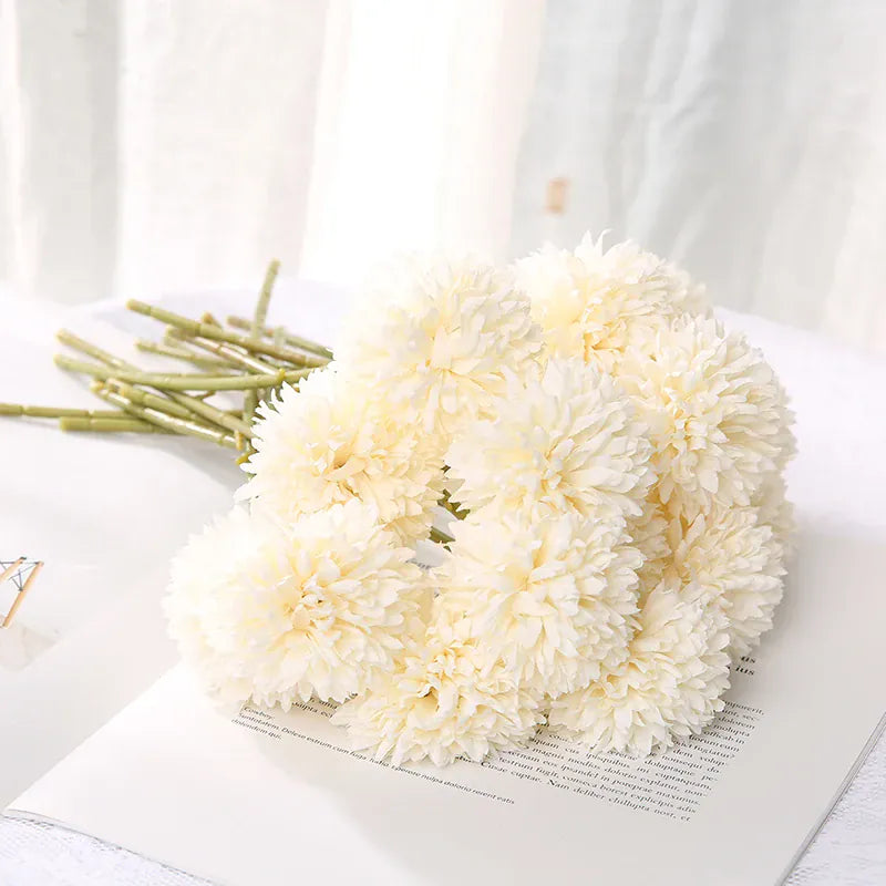 Bouquet de Chrysanthème Artificielle | Artiflora Beige / 3Pcs