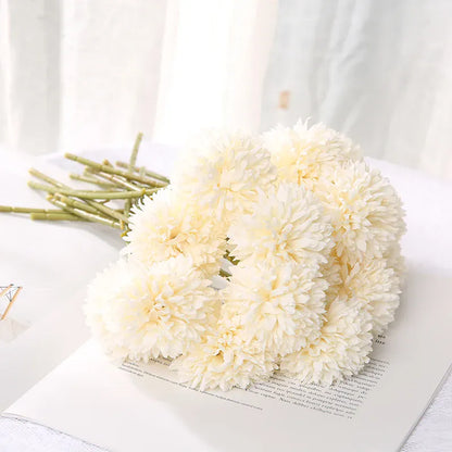 Bouquet de Chrysanthème Artificielle | Artiflora Beige / 3Pcs