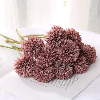 Bouquet de Chrysanthème Artificielle | Artiflora Café / 3Pcs