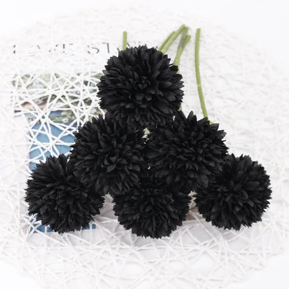 Bouquet de Chrysanthème Artificielle | Artiflora Noir / 3Pcs