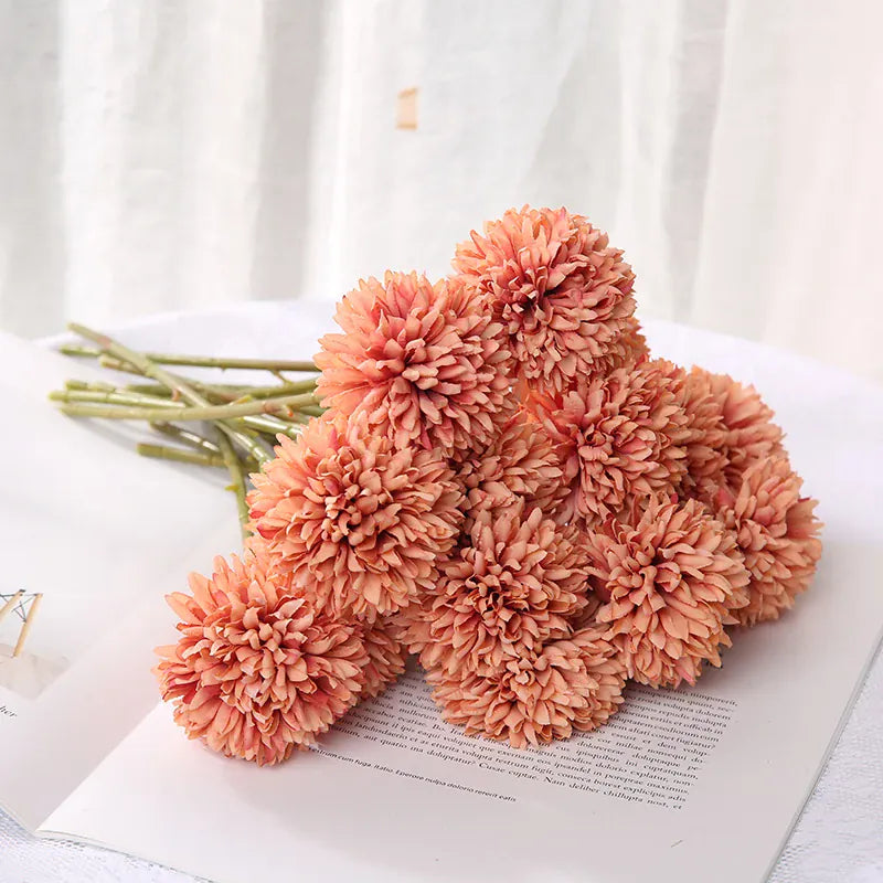 Bouquet de Chrysanthème Artificielle | Artiflora Orange / 3Pcs
