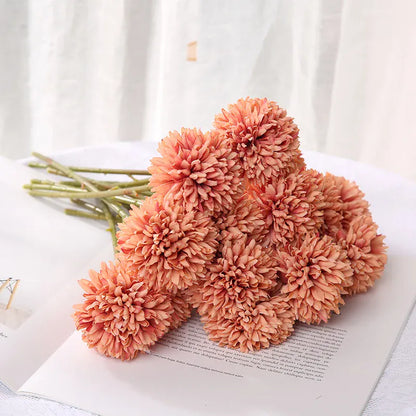 Bouquet de Chrysanthème Artificielle | Artiflora Orange / 3Pcs